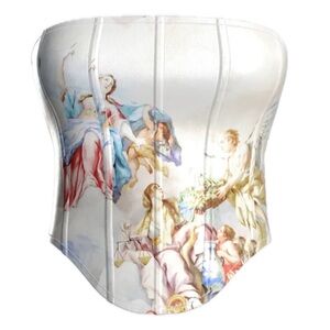 Finesse Annalise Melody Renaissance Print Corset Top Size XS